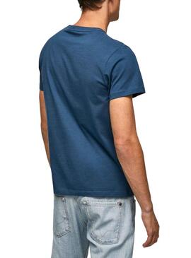 T-Shirt Pepe Jeans Raffael Blau für Herren