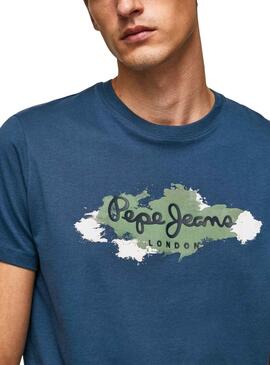 T-Shirt Pepe Jeans Raffael Blau für Herren