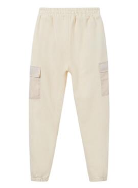 Hose Mayoral Cropped Felpa Beige für Mädchen