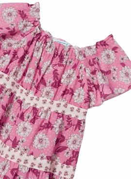 Kleid Mayoral Printed Combinado Rosa für Mädchen