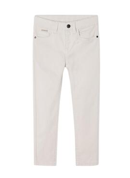 Hose Mayoral Sarga Slim Fit Weiss für Junge