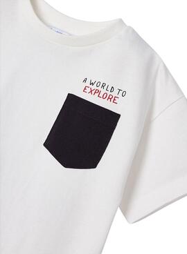 T-Shirt Mayoral Tasche Weiss für Junge