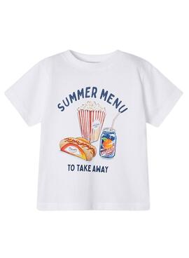 T-Shirt Mayoral Sommersnacks Weiss für Junge