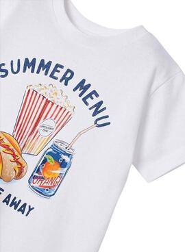 T-Shirt Mayoral Sommersnacks Weiss für Junge