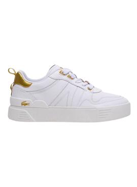 Sneakers Lacoste L002 Weiss und Dorado Damen