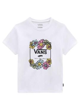 T-Shirt Vans Elevated Blumenmuster Weiss für Mädchen