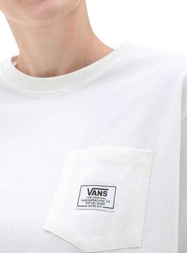 T-Shirt Vans Pocket Weiss für Damen