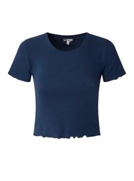 T-Shirt Pepe Jeans Cara Marineblau für Damen