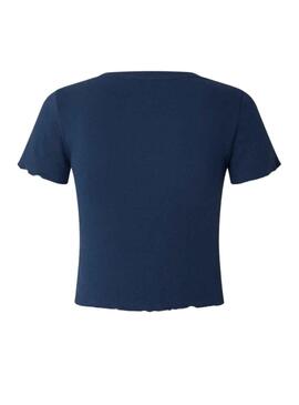 T-Shirt Pepe Jeans Cara Marineblau für Damen