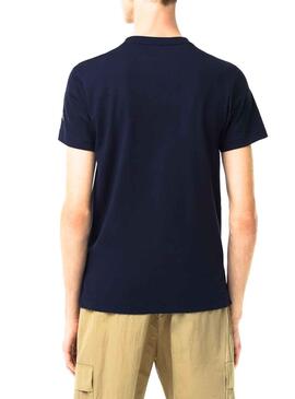 T-Shirt Lacoste x Novak Djokovic Marineblau Herren