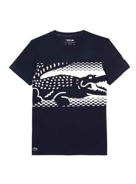 T-Shirt Lacoste x Novak Djokovic Marineblau Herren