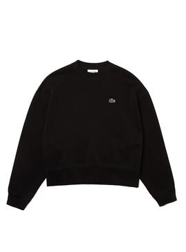 Sweatshirt Lacoste Style Schwarz für Damen