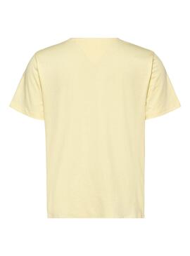 T-Shirt Tommy Jeans Serif Gelb für Damen