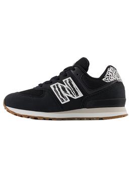 Sneakers New Balance 574 Mini Schwarz Mädchen und Junge