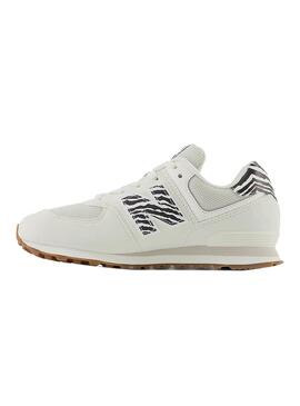 Sneakers New Balance 574 Mini Weiss Mädchen und Junge