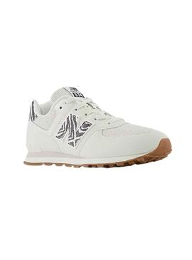 Sneakers New Balance 574 Mini Weiss Mädchen und Junge