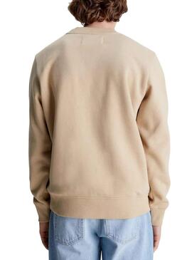 Sweatshirt Calvin Klein Disrupted Beige für Herren