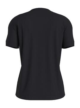 T-Shirt Calvin Klein Institutional Schwarz Damen