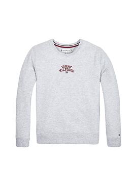 Sweatshirt Tommy Hilfiger Essential-Logo Grau Kind