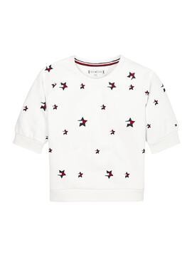 Sweatshirt Tommy Hilfiger Star Flag Weiß Mädchen