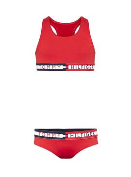 Bikini Tommy Hilfiger Bralette Set Rot Mädchen