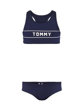 Bikini Tommy Hilfiger Bralette Set Marine Blau Mäd