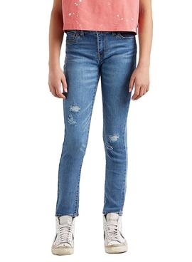 Hose Jeans Levis 710 Super Skinny Blau Mädchen