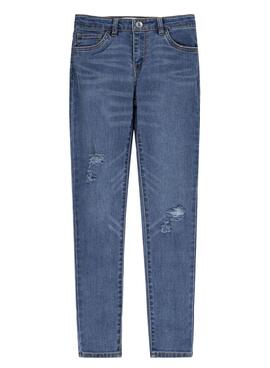 Hose Jeans Levis 710 Super Skinny Blau Mädchen