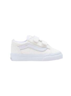 Sneakers Vans Old Skool V Weiss Junge und Mädchen