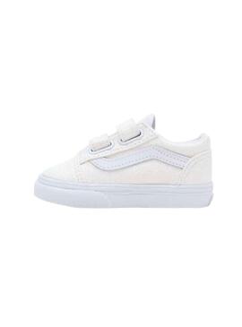 Sneakers Vans Old Skool V Weiss Junge und Mädchen