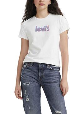 T-Shirt Levis Offset Weiss für Damen