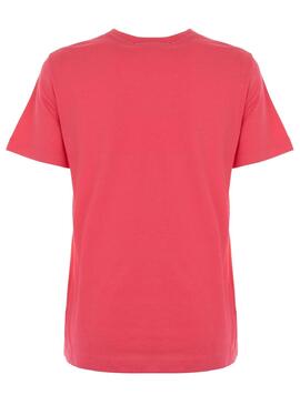 T-Shirt Calvin Klein Straight Rosa für Damen