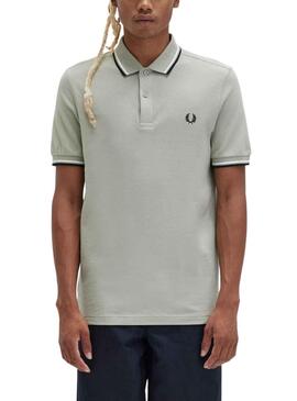 Polo Fred Perry Twin Tipped Grau für Herren