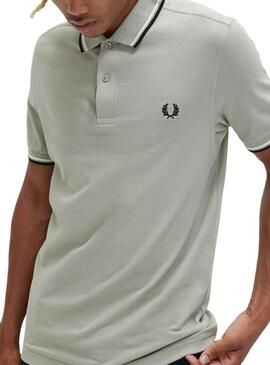 Polo Fred Perry Twin Tipped Grau für Herren