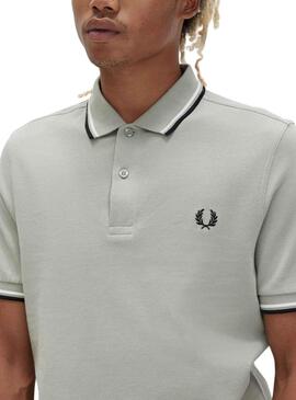 Polo Fred Perry Twin Tipped Grau für Herren