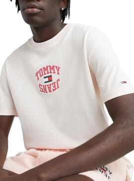 T-Shirt Tommy Jeans ArchArched Weiss für Herren