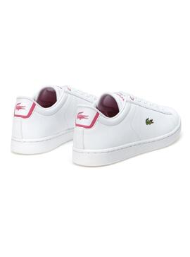 Schuh Lacoste Carnaby Weiß Rosa 