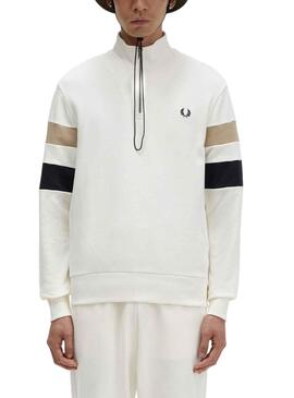 Sweatshirt Fred Perry Tipped Weiss für Herren