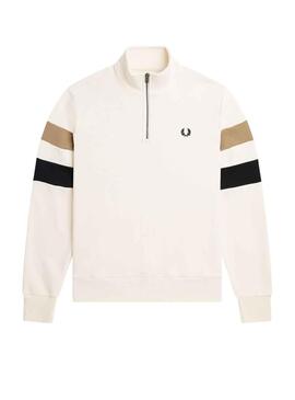 Sweatshirt Fred Perry Tipped Weiss für Herren