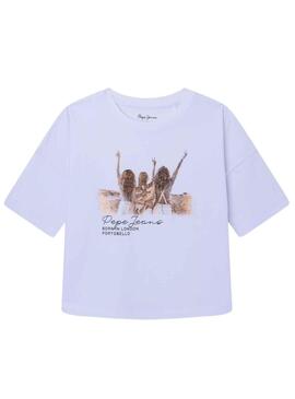 T-Shirt Pepe Jeans Gaetane Weiss für Mädchen