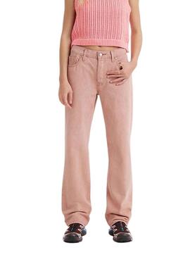 Hose Jeans Levis 501 90S Rot für Damen