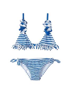 Bikini Mayoral Streifen Blau und Weiss für Mädchen