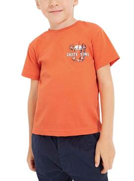T-Shirt Mayoral Skate Time Orange für Junge