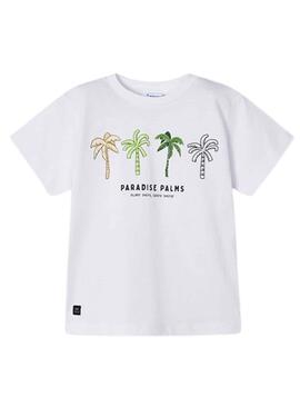 T-Shirt Mayoral Palms Weiss für Junge