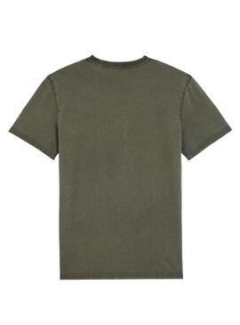 T-Shirt Klout Basic Dyed Grün Bio-Baumwolle