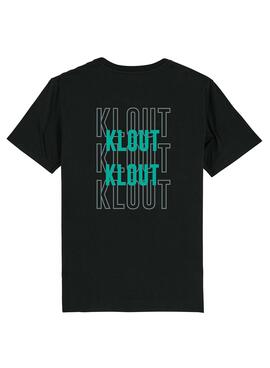 T-Shirt Klout Graphic Schwarz und Blau Turquesa