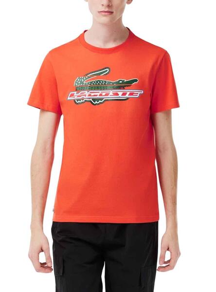Lacoste t shirt orange sale