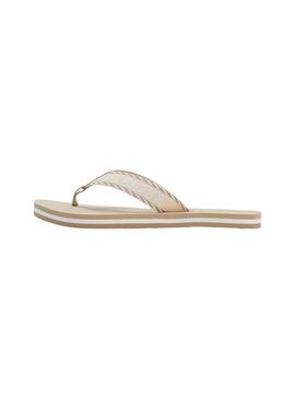 Flip flops Tommy Hilfiger Webbing Beige für Damen