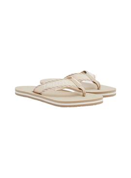 Flip flops Tommy Hilfiger Webbing Beige für Damen