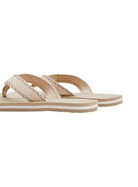 Flip flops Tommy Hilfiger Webbing Beige für Damen